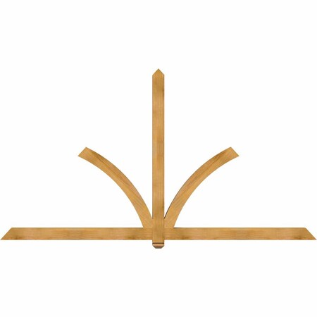 Ekena Millwork Redmond Rough Sawn Timber Gable Bracket, Western Red Cedar, 108"W x 58"H x 4"D x 4"F, 13/12 Pitch GBW108X58X0404RED00RWR